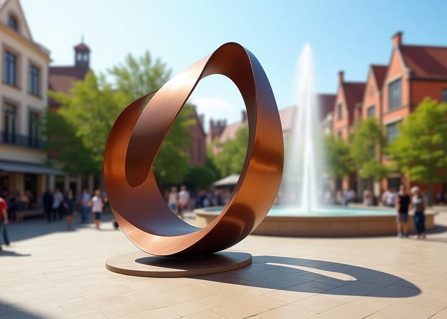 Metallkunst på torg